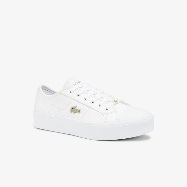 Lacoste Ziane Plus Grand Leather Sneakers - Tenisky Dámské Bílé | CZ-Vcemys